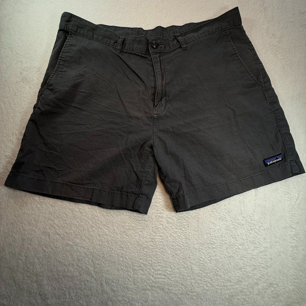 Patagonia Gray Organic Cotton/Hemp Shorts Chino 5.5 Inseam Mens Size 36